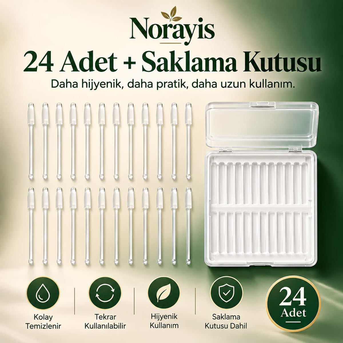 NORAYİS Yapışkan Uçlu Kulak Temizleyici